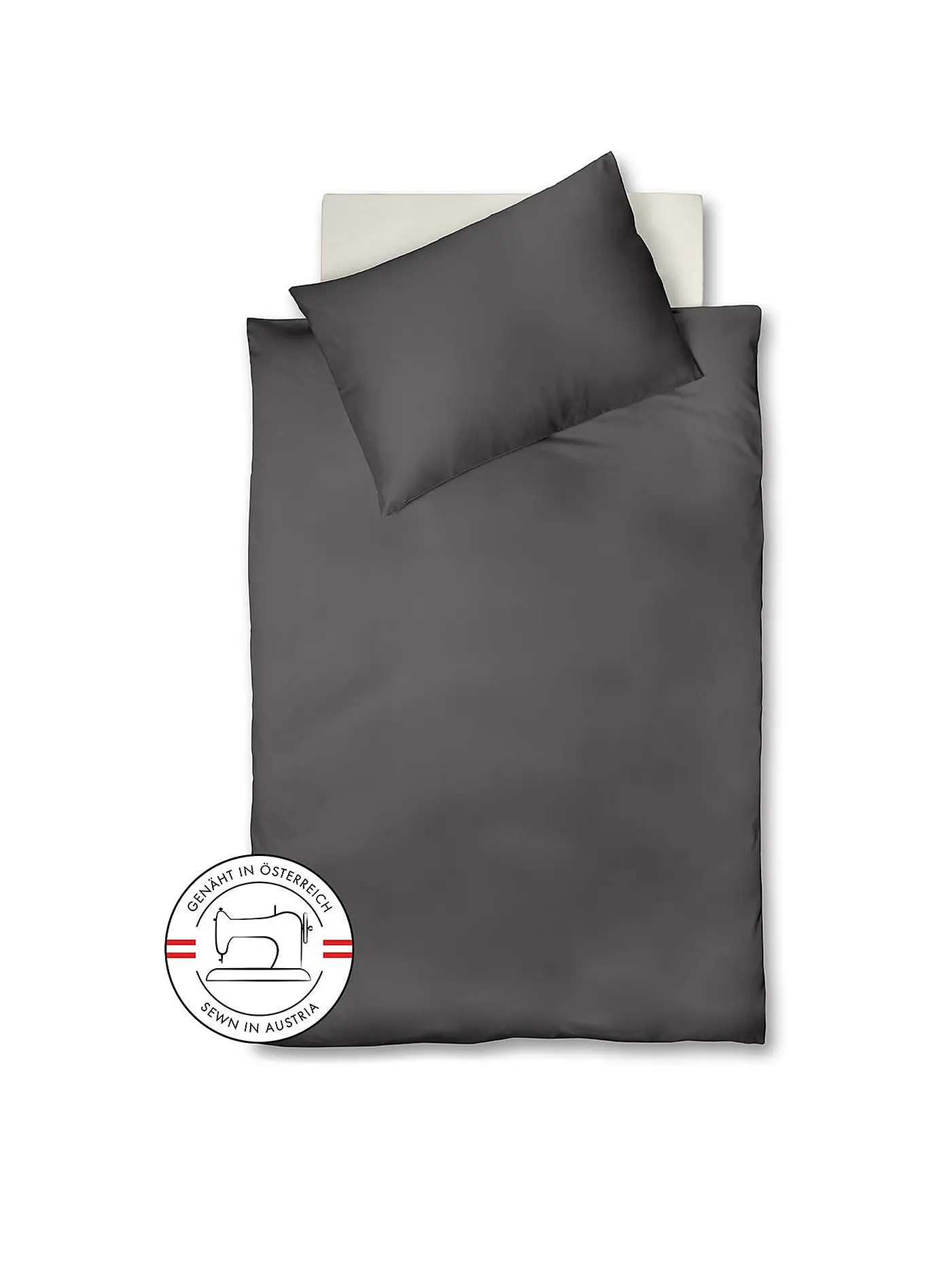 FLEURESSE | Satin Bettwäsche Royal Uni 140x220cm Olive | grau